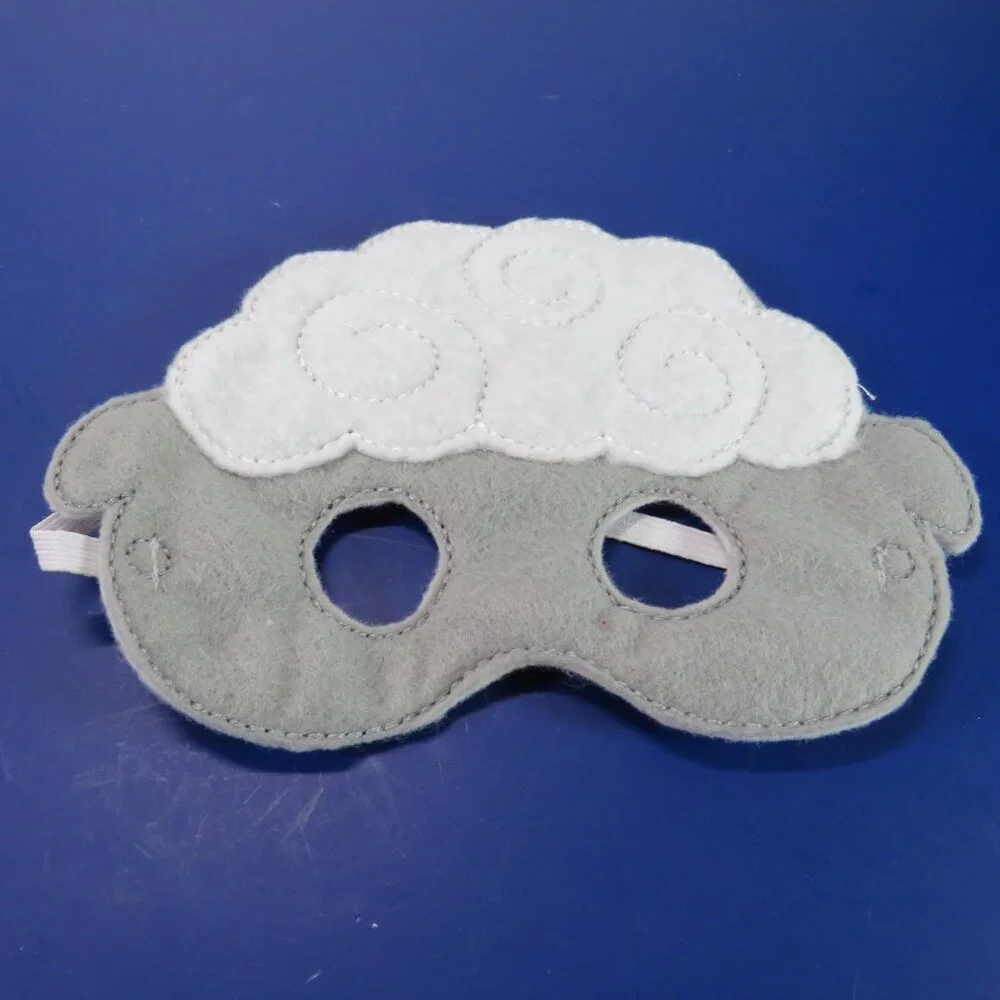 sheep lamb fabric mask eye mask Halloween Nativity costume accessory